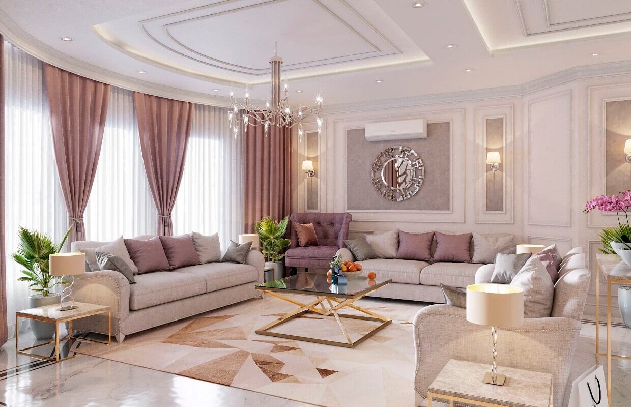 طراحی ویلا کلاسیک یک طبقه