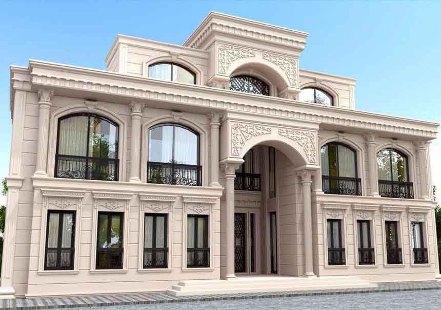از مشخصات سبک نئوکلاسیک در معماری داخلی وجود ستون های بلند است