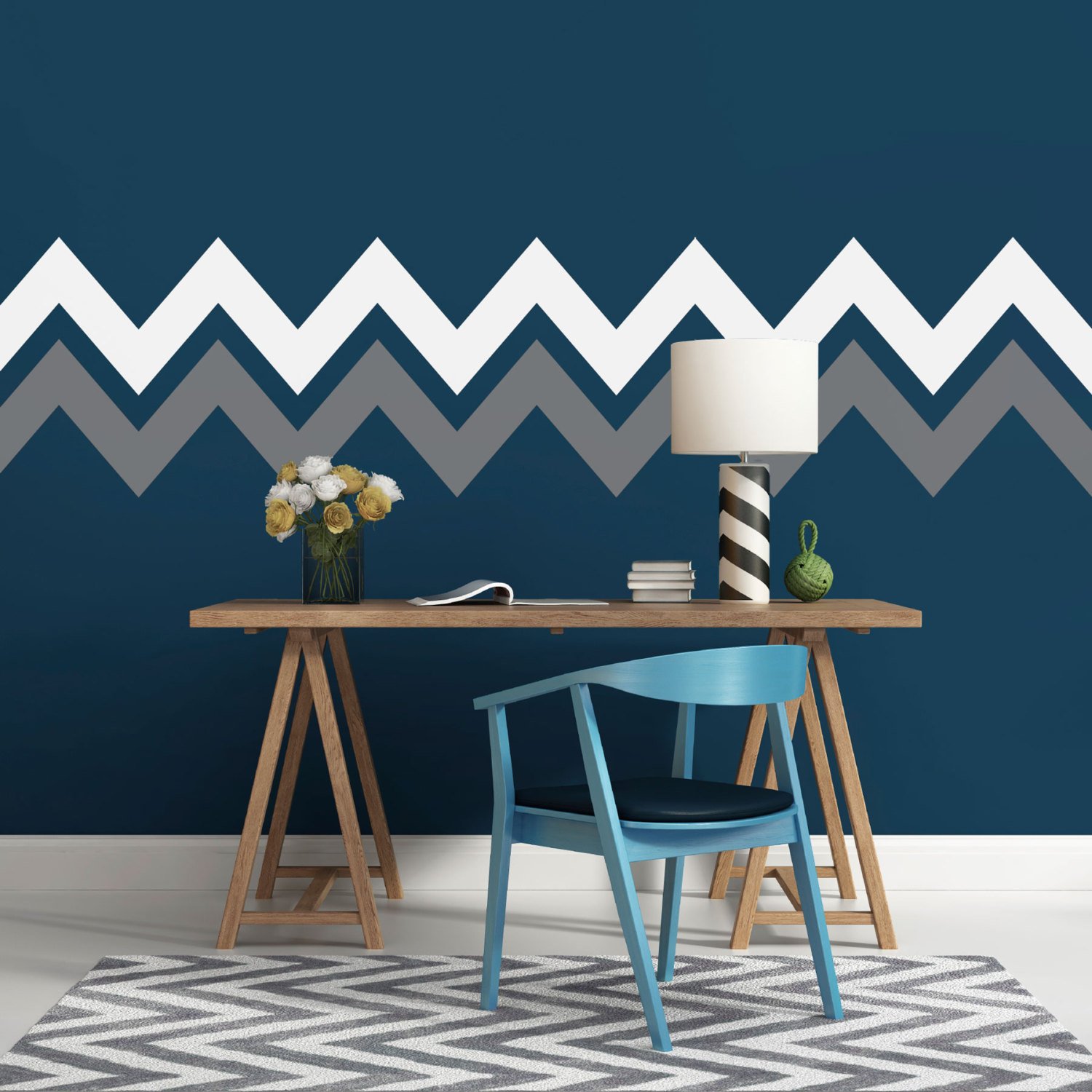 تکنیک رنگ آمیزی نواری یا Striping